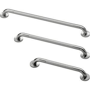 ADA Compliant Grab Bar Bundle Knurled Grip Stainless Steel 1.5 in Dia, 18/36/42
